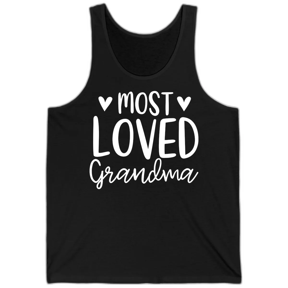 Most Loved Grandma Tank in Black