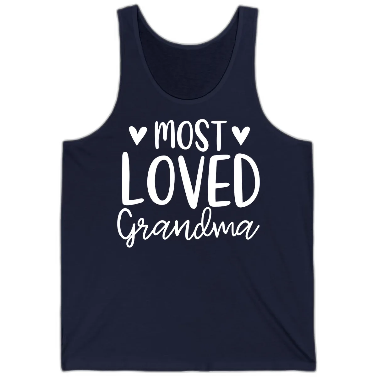 Most Loved Grandma Tank in Navy