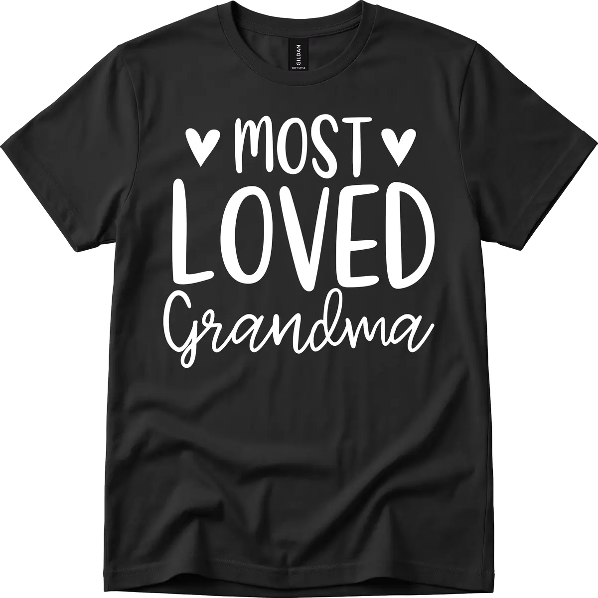 Most Loved Grandma T-Shirt in Black