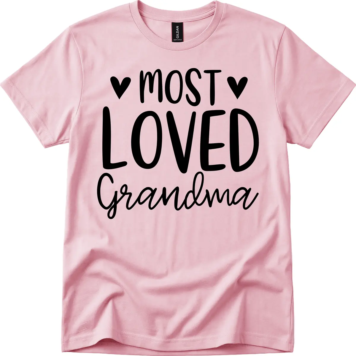 Most Loved Grandma T-Shirt in Light Pink