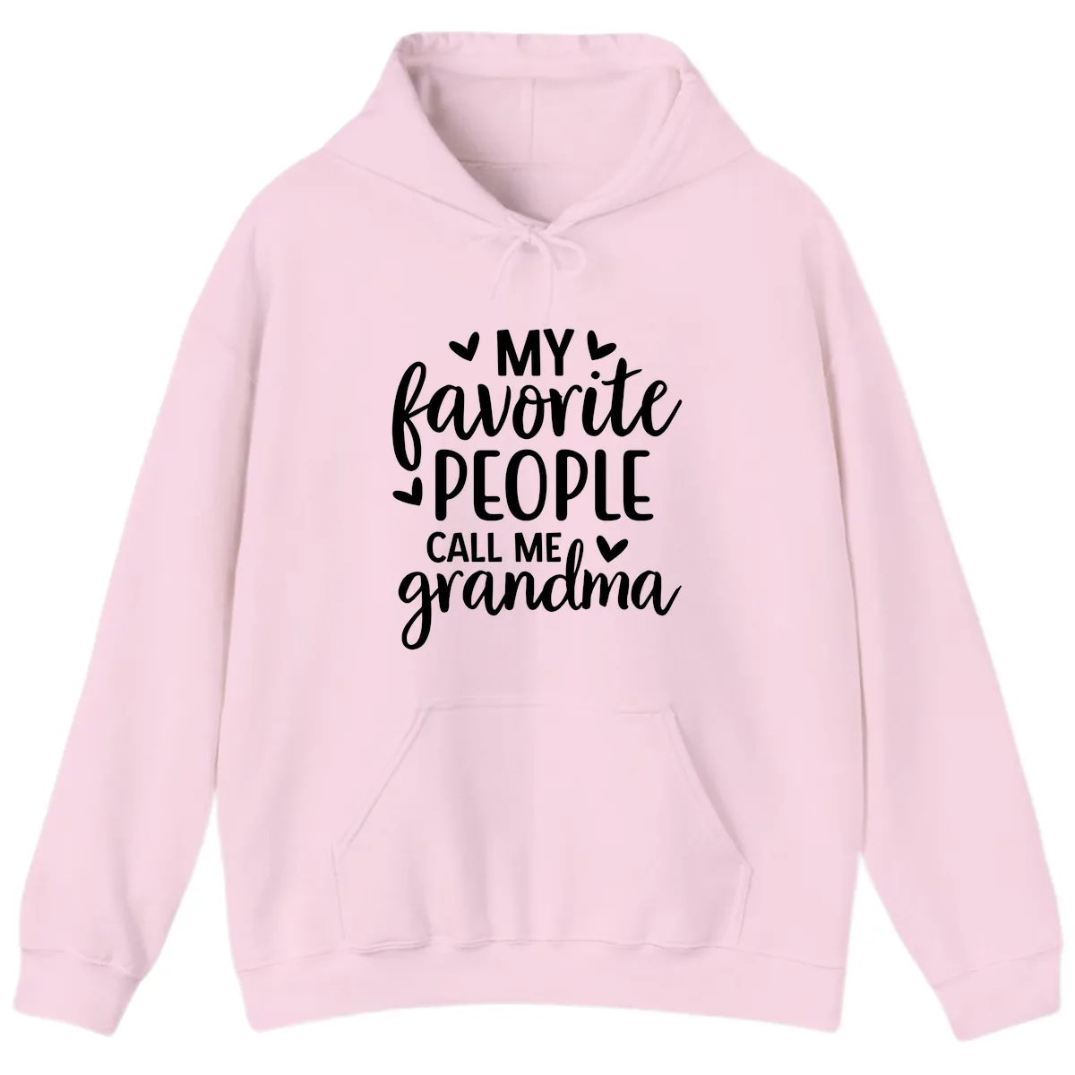 My Favorite People Call Me Grandma Hoodie in Light Pink