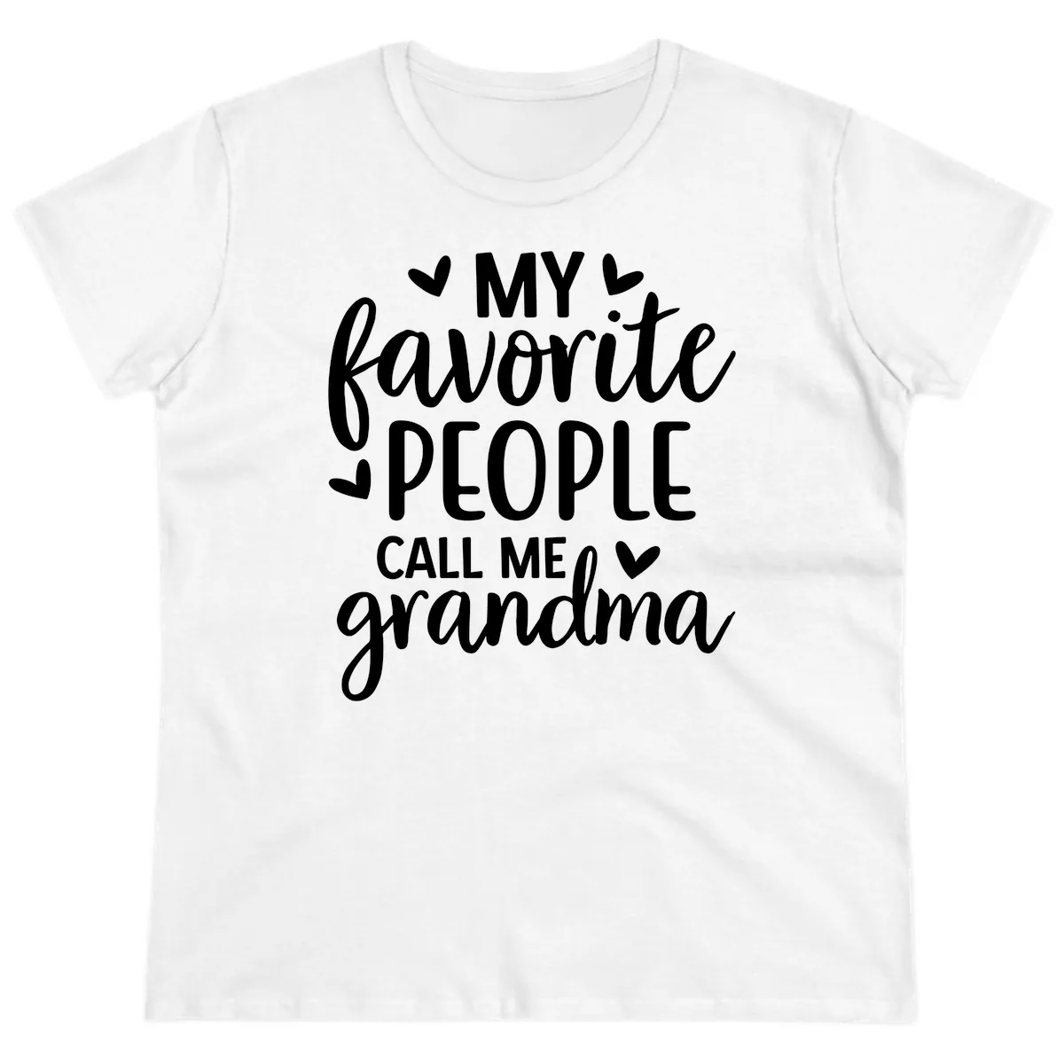 My Favorite People Call Me Grandma Ladies Tee in White