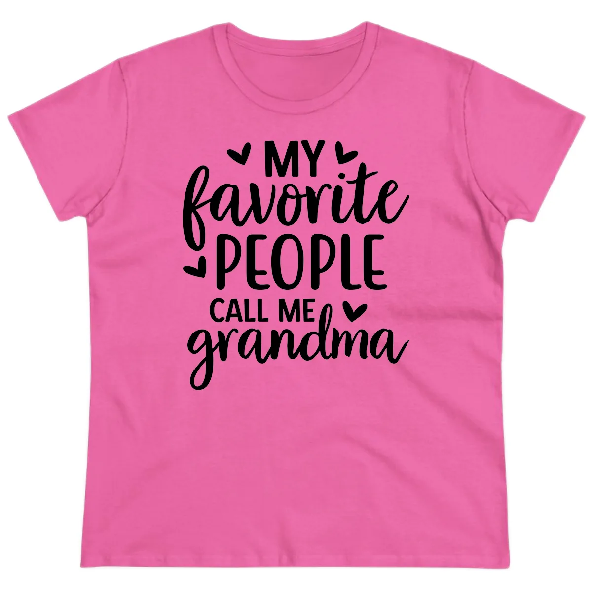 My Favorite People Call Me Grandma Ladies Tee in Azalea