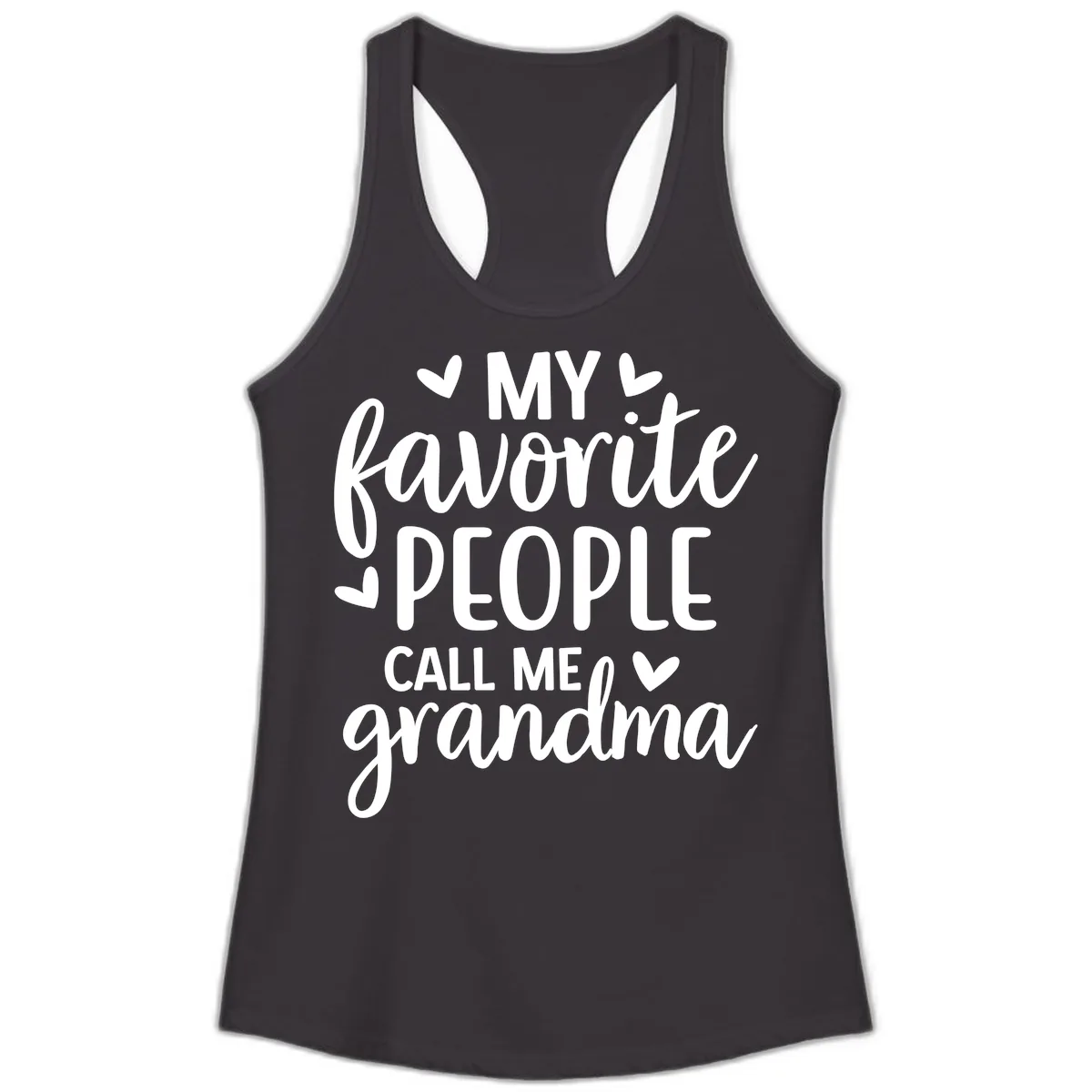 My Favorite People Call Me Grandma Ladies Tank in Black