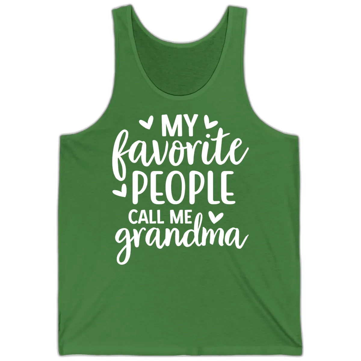 My Favorite People Call Me Grandma Tank in Leaf
