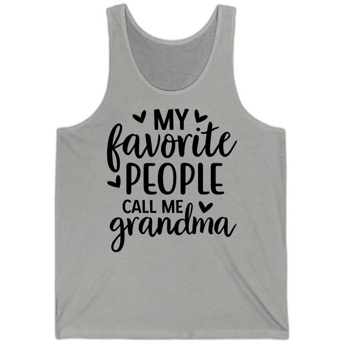 My Favorite People Call Me Grandma Tank in Athletic Heather