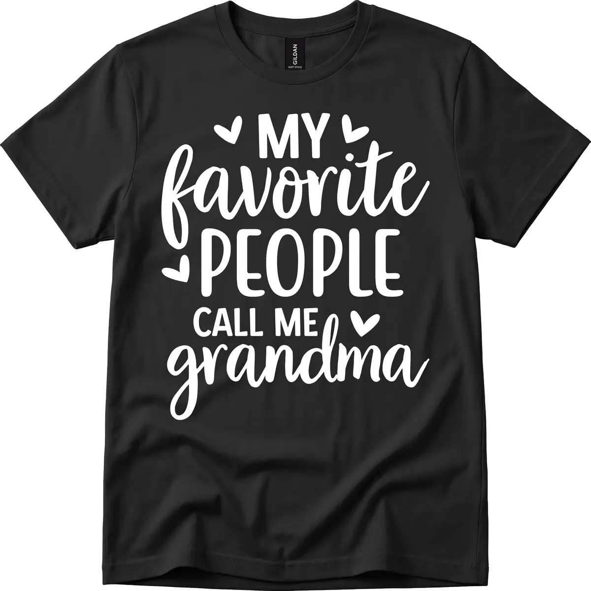 My Favorite People Call Me Grandma T-Shirt in Black