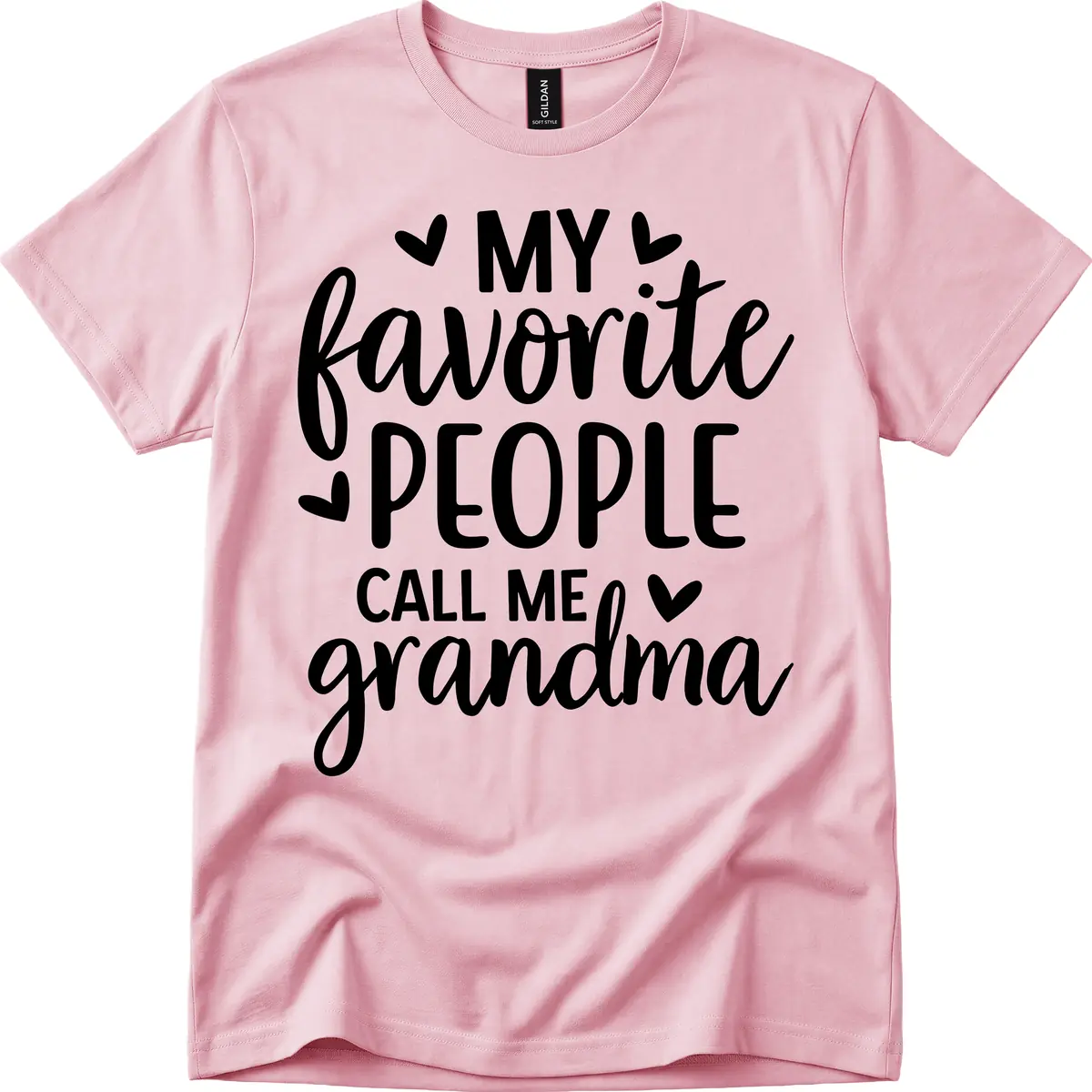 My Favorite People Call Me Grandma T-Shirt in Light Pink