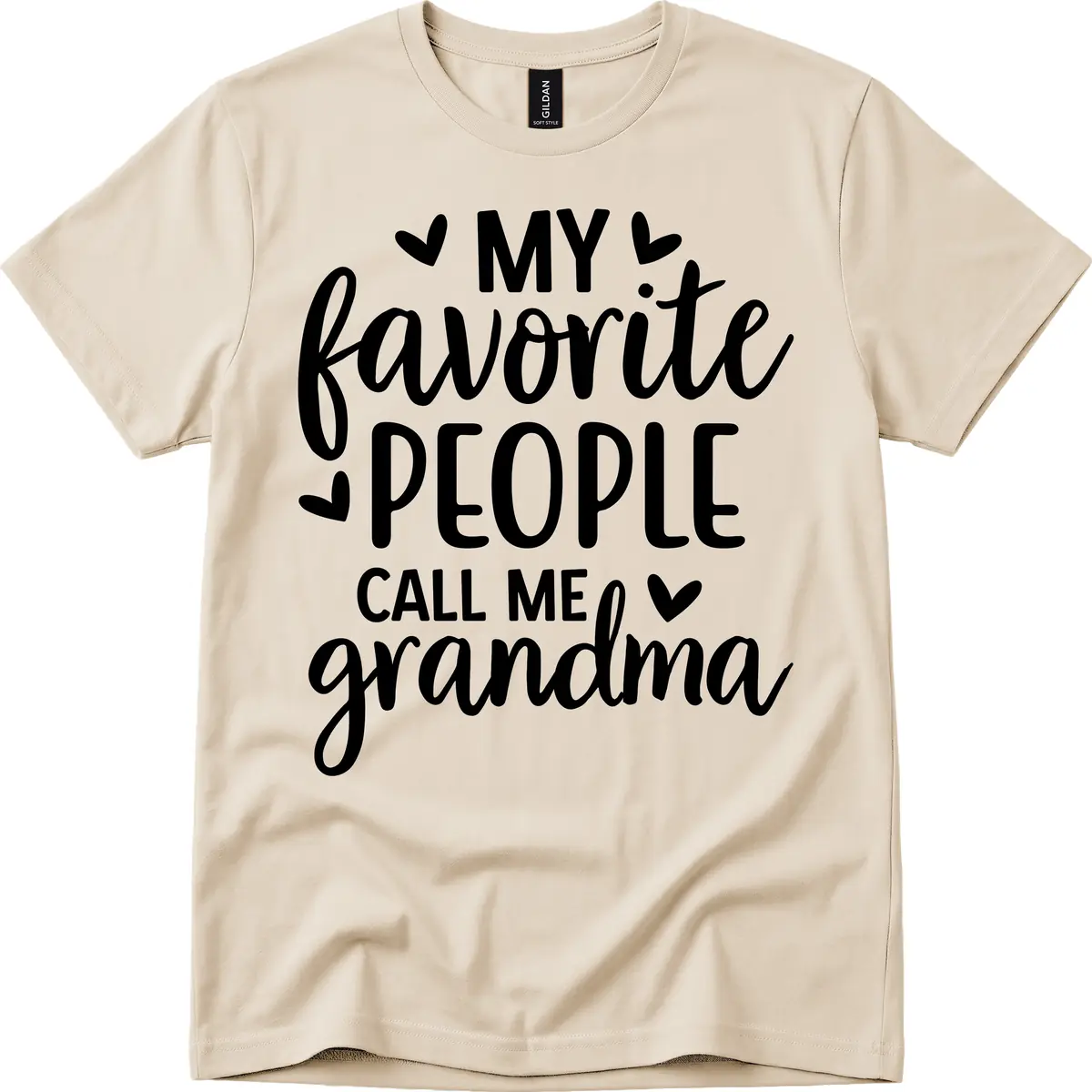 My Favorite People Call Me Grandma T-Shirt in Sand