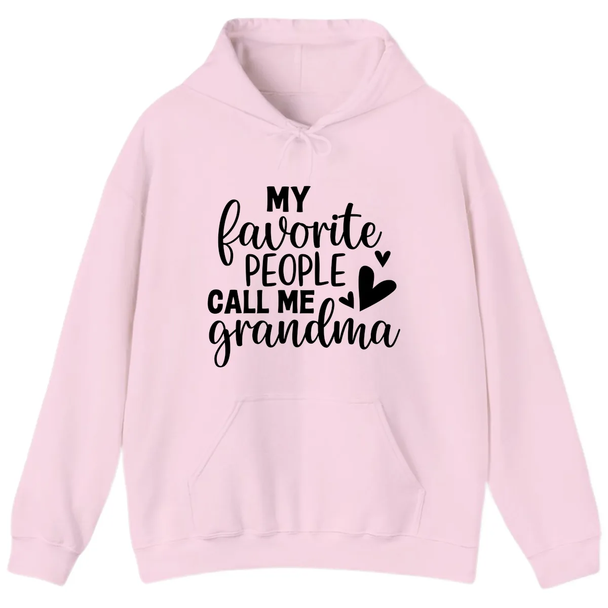 My Favorite People Call Me Grandma Hoodie in Light Pink