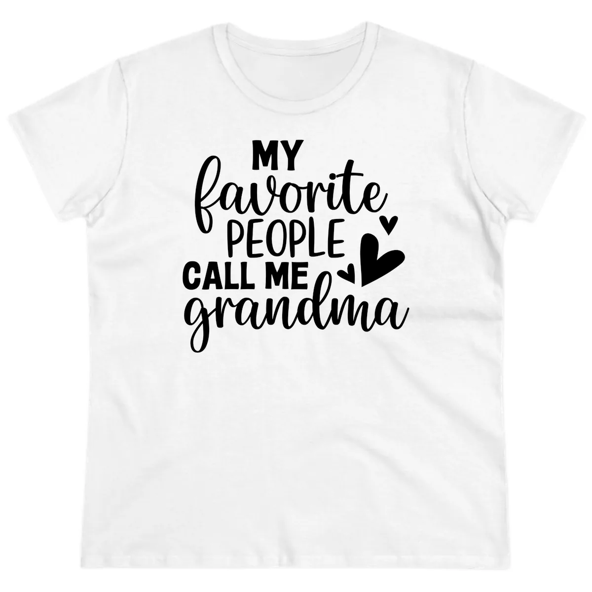 My Favorite People Call Me Grandma Ladies Tee in White