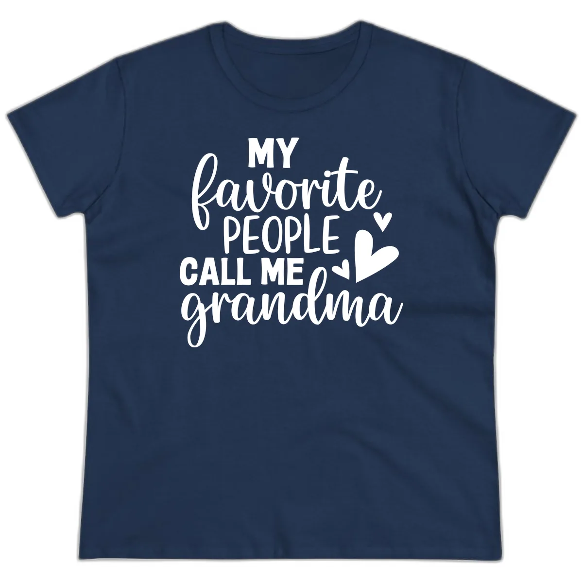 My Favorite People Call Me Grandma Ladies Tee in Navy