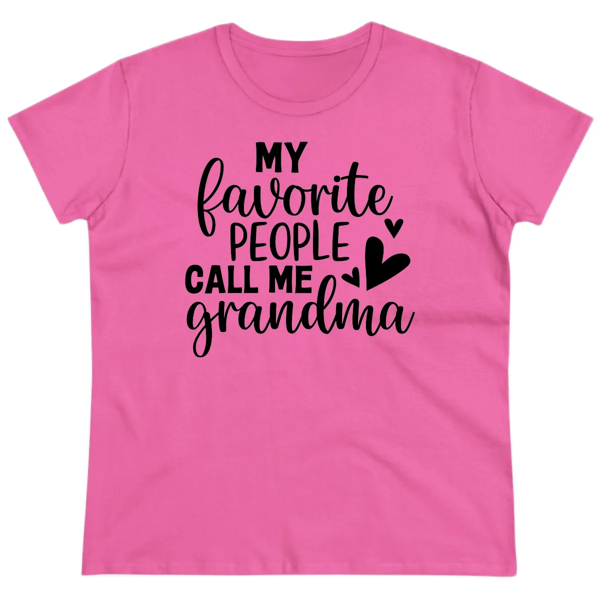 My Favorite People Call Me Grandma Ladies Tee in Azalea
