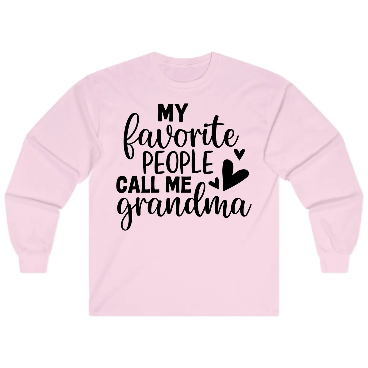 My Favorite People Call Me Grandma Long Sleeve in Light Pink