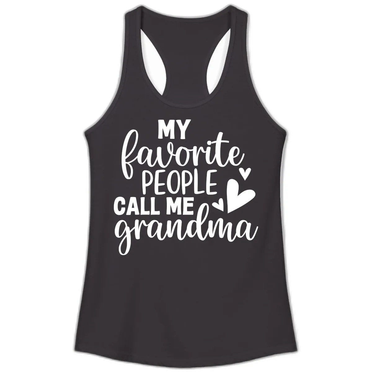 My Favorite People Call Me Grandma Ladies Tank in Black