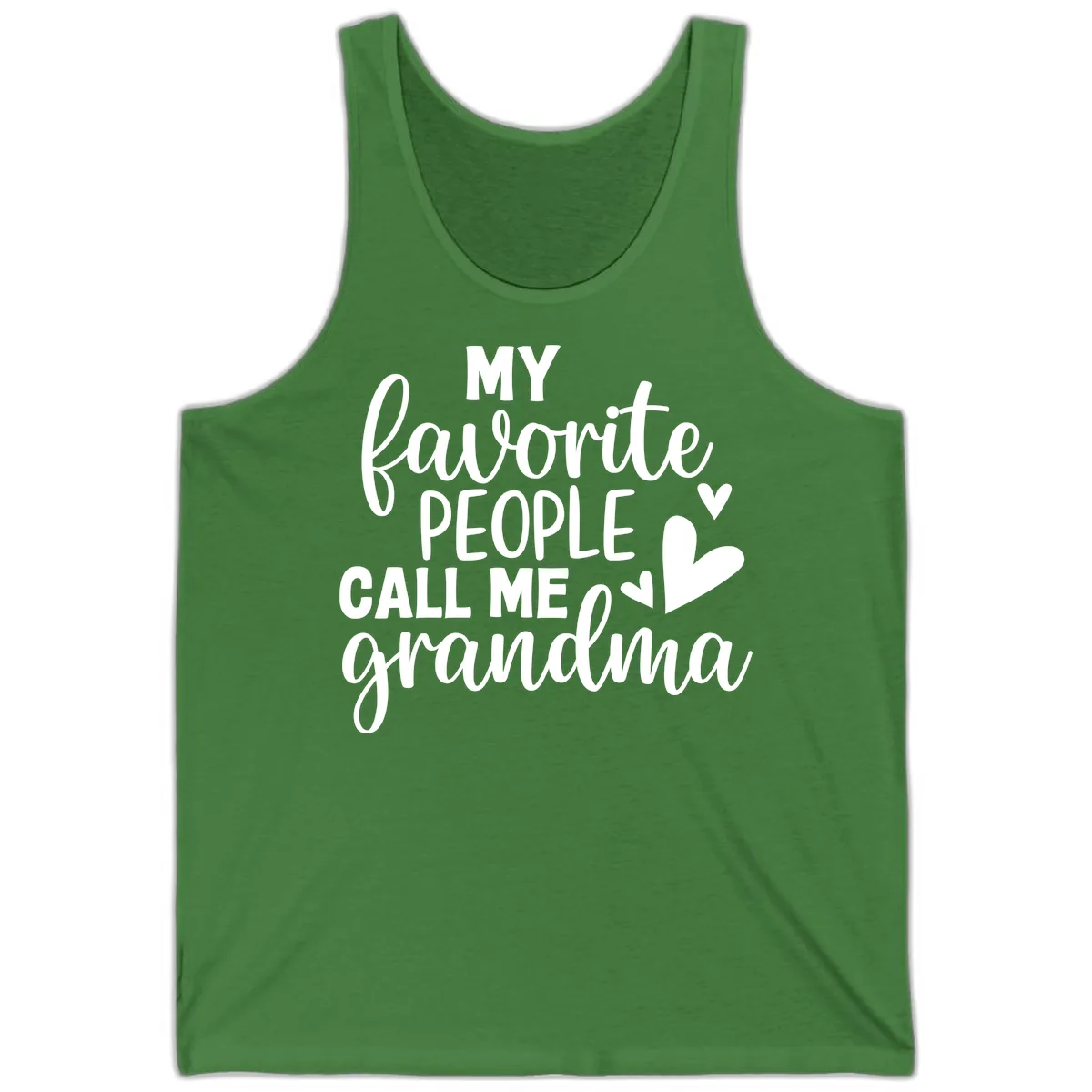 My Favorite People Call Me Grandma Tank in Leaf