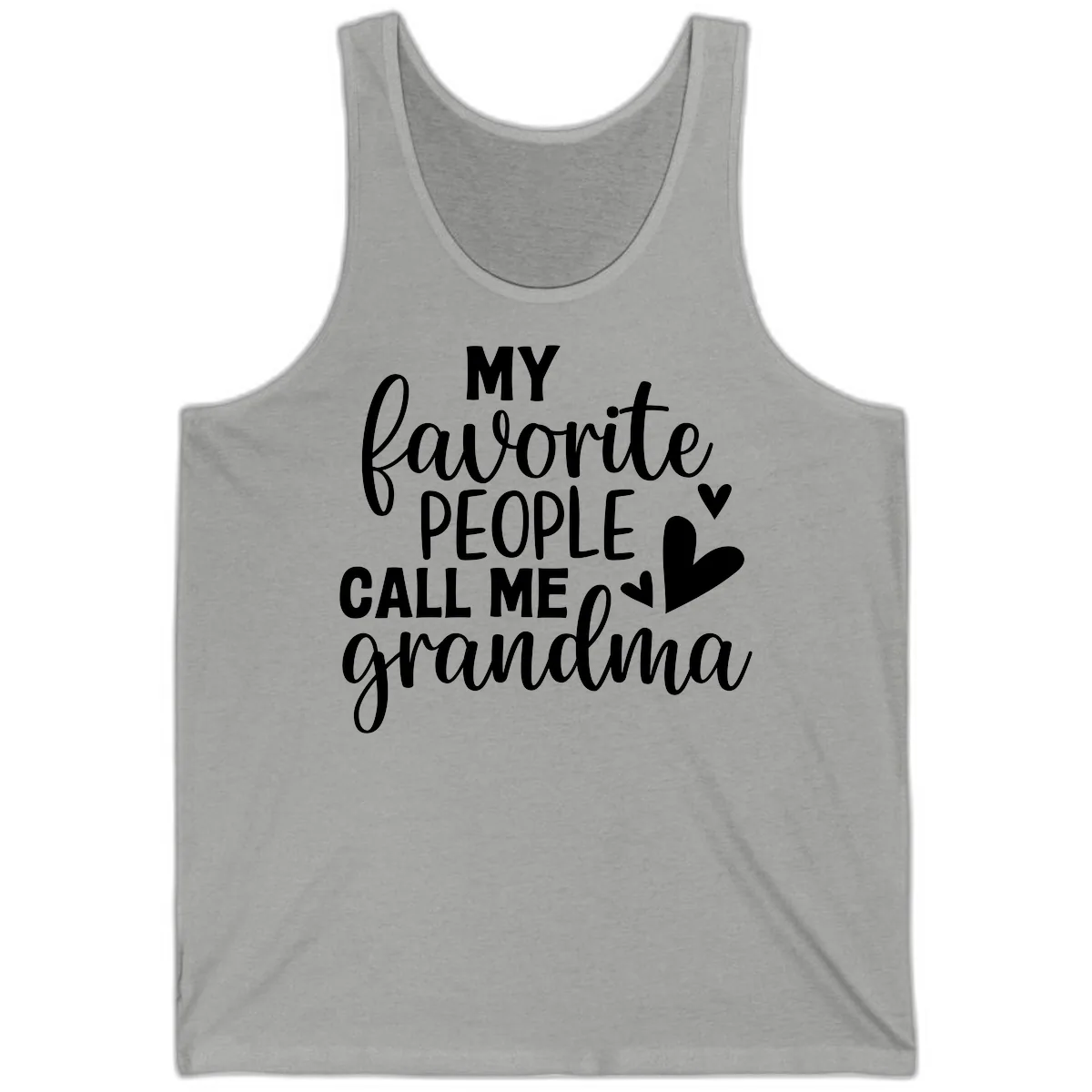 My Favorite People Call Me Grandma Tank in Athletic Heather