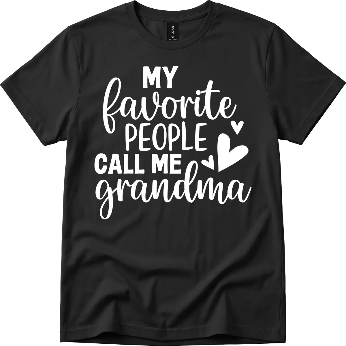 My Favorite People Call Me Grandma T-Shirt in Black