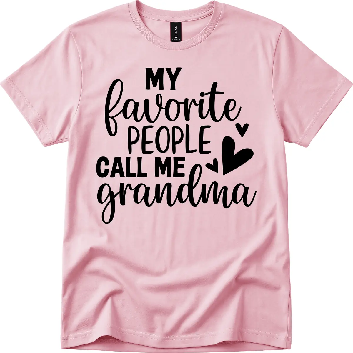 My Favorite People Call Me Grandma T-Shirt in Light Pink