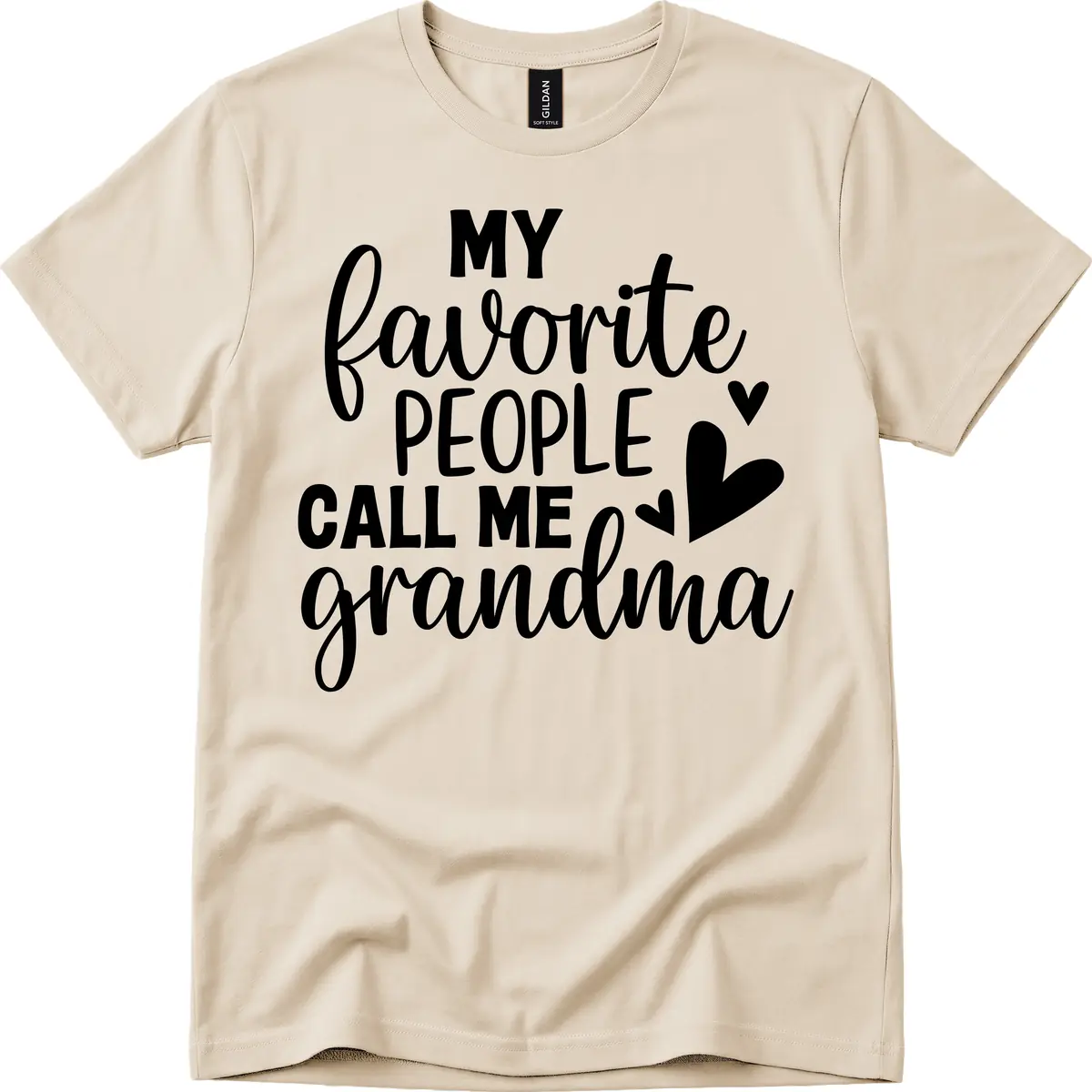 My Favorite People Call Me Grandma T-Shirt in Sand
