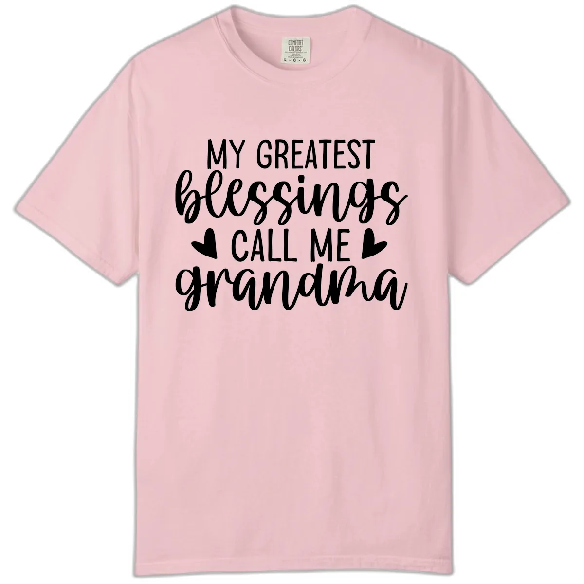 My Greatest Blessings Call Me Grandma Comfort Color in Blossom