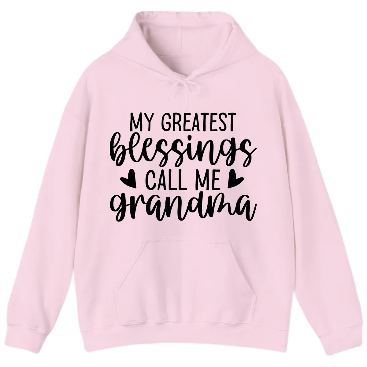 My Greatest Blessings Call Me Grandma Hoodie in Light Pink