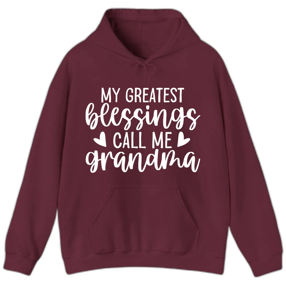 My Greatest Blessings Call Me Grandma Hoodie in Maroon