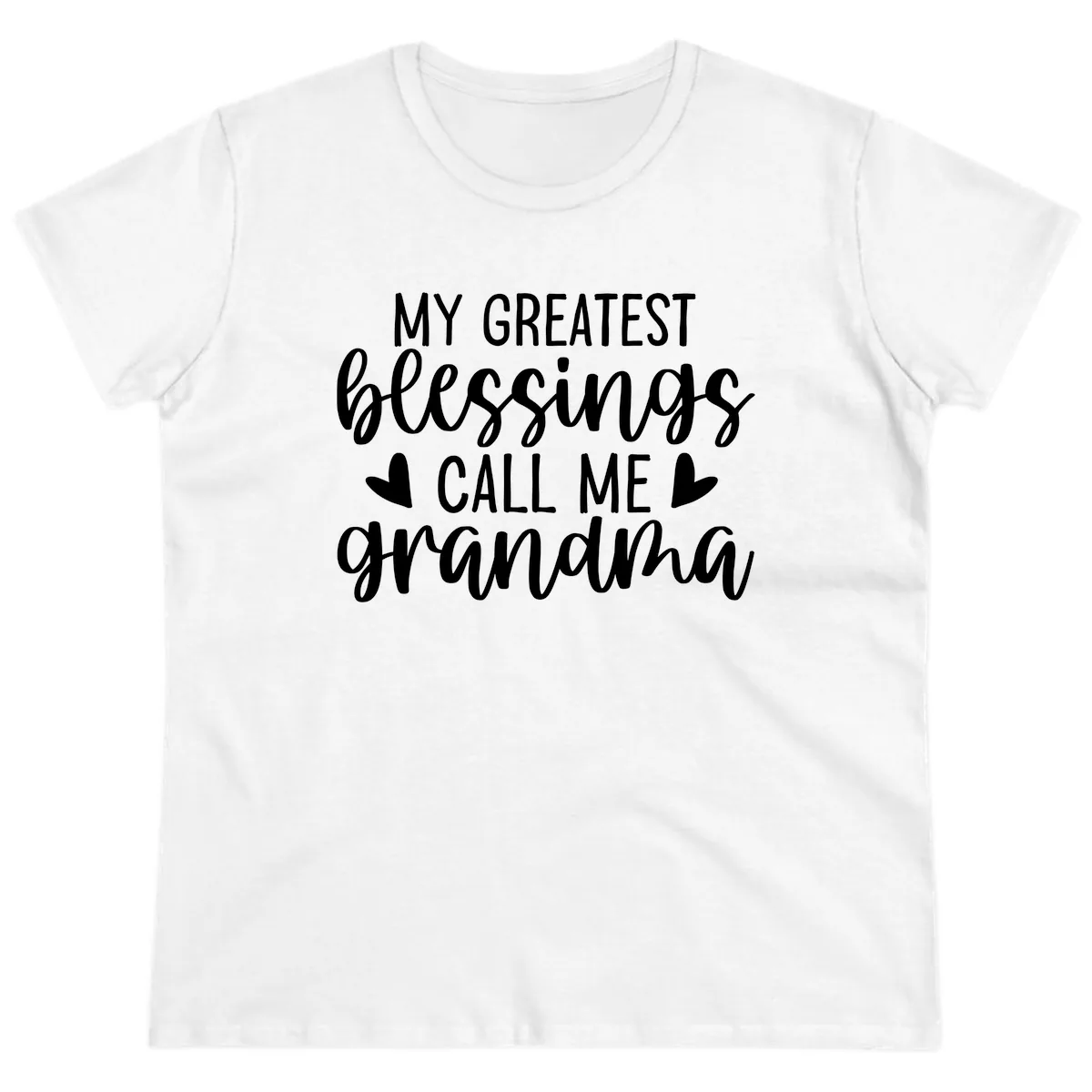 My Greatest Blessings Call Me Grandma Ladies Tee in White