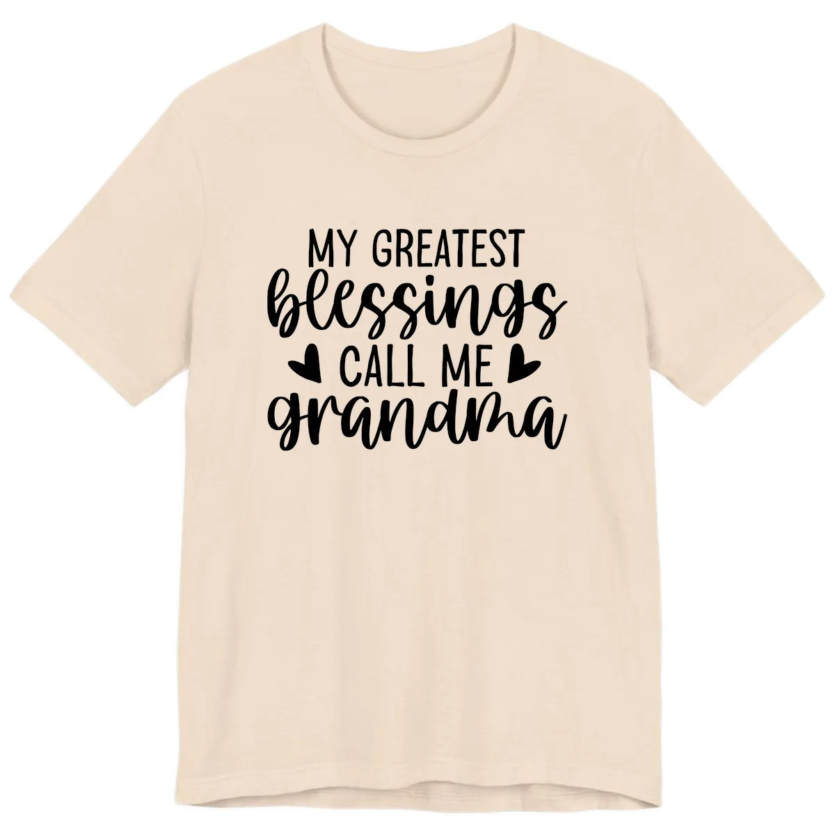 My Greatest Blessings Call Me Grandma Premium T-Shirt in Soft Cream