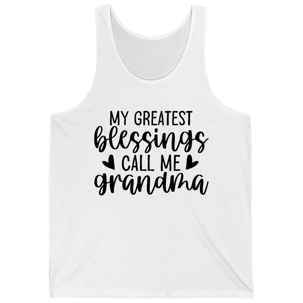 My Greatest Blessings Call Me Grandma Tank in White