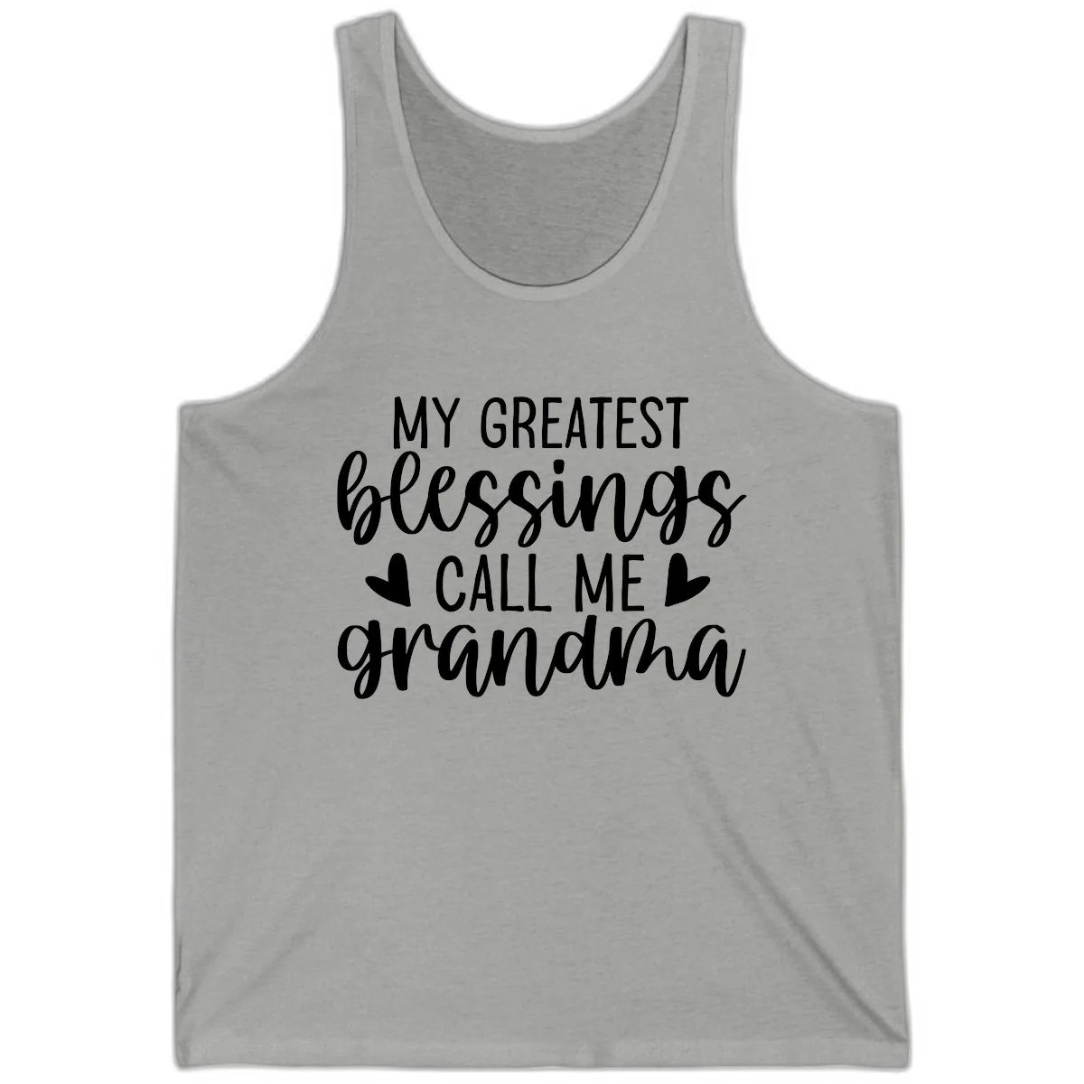 My Greatest Blessings Call Me Grandma Tank in Athletic Heather