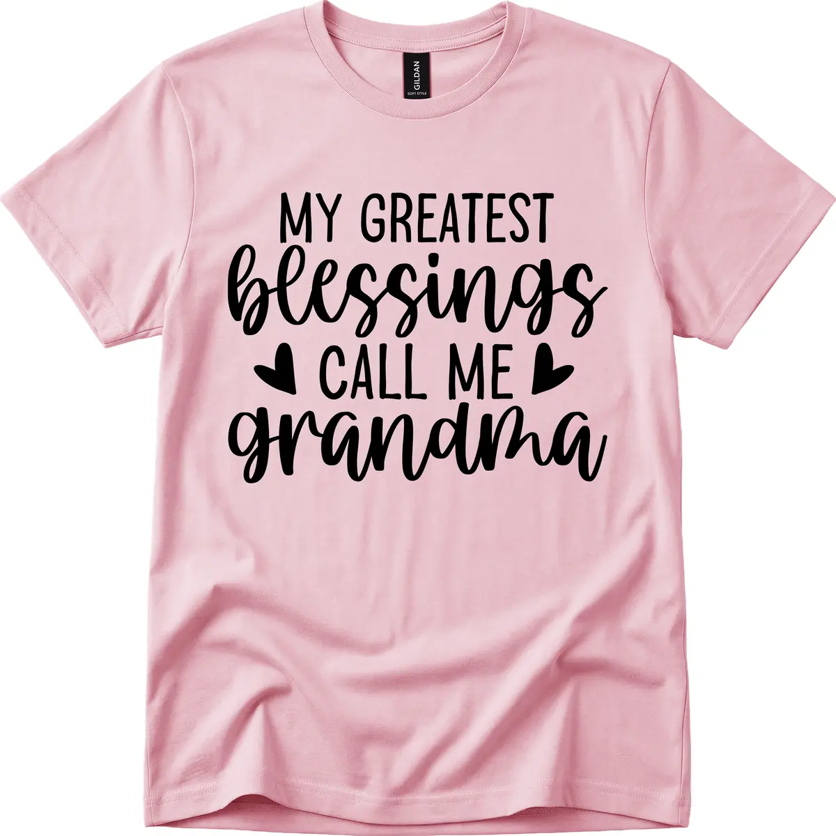 My Greatest Blessings Call Me Grandma T-Shirt in Light Pink