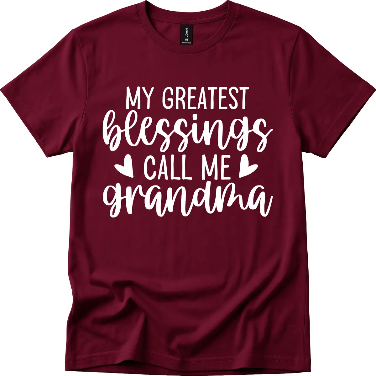 My Greatest Blessings Call Me Grandma T-Shirt in Maroon