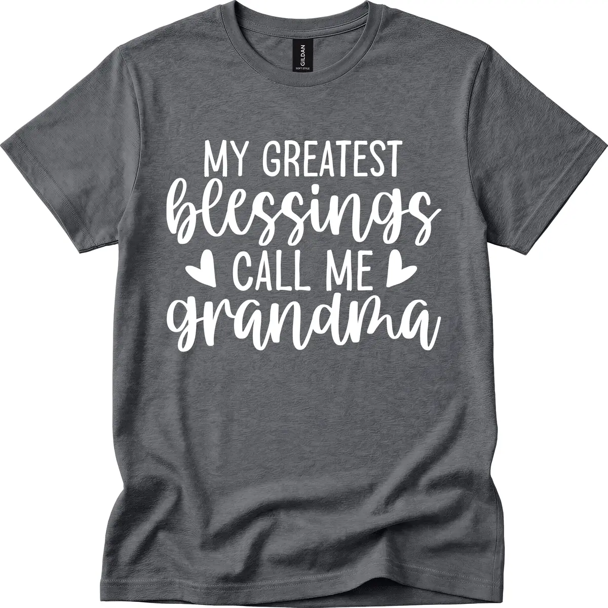 My Greatest Blessings Call Me Grandma T-Shirt in Dark Heather