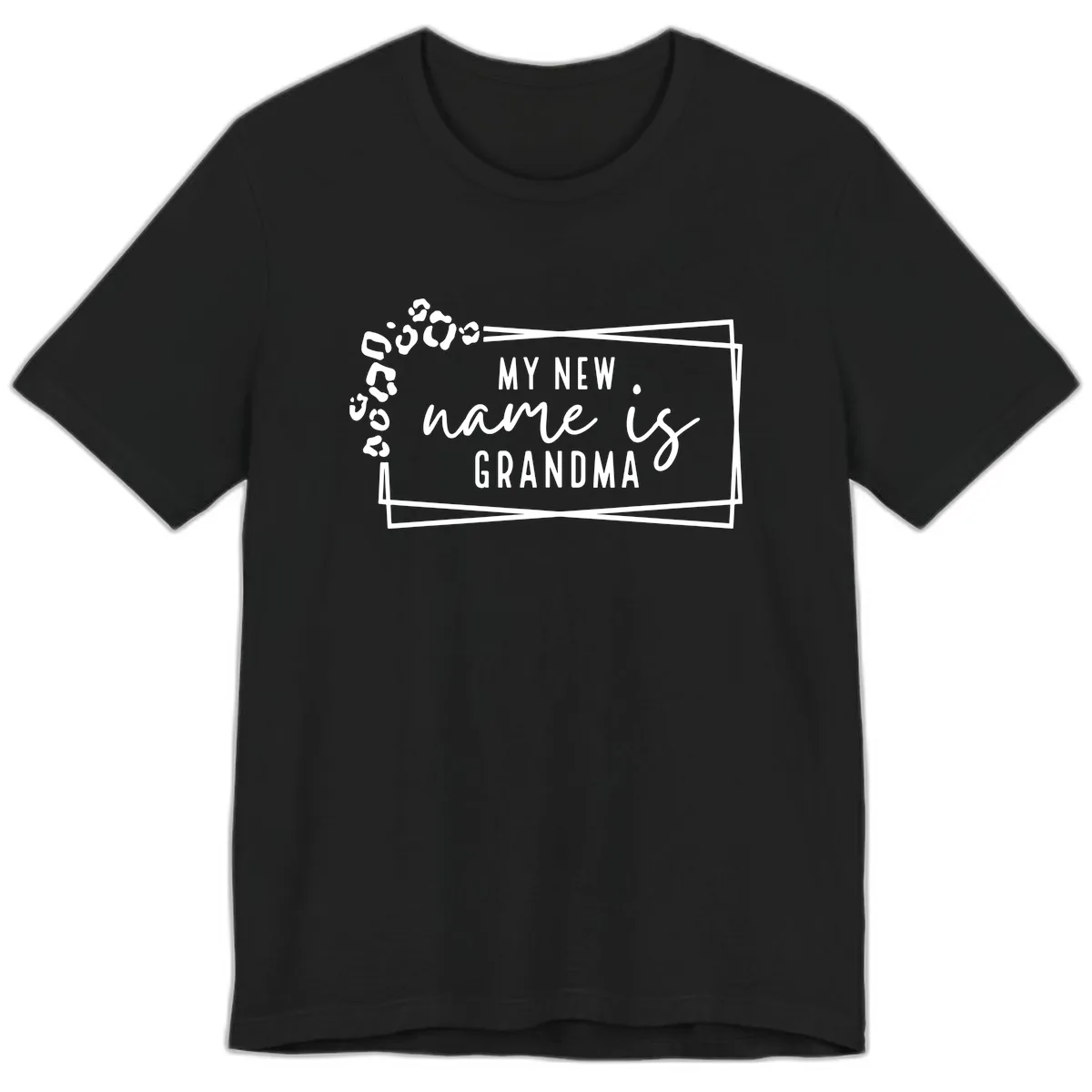My New Name Is Grandma Leopard Premium T-Shirt in Black