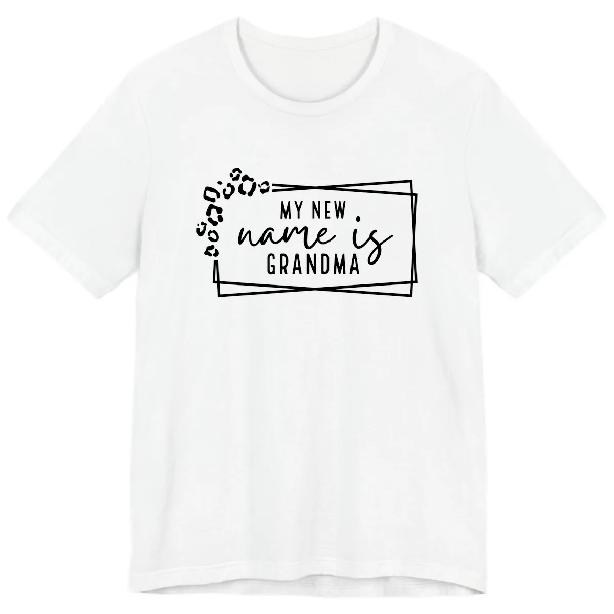 My New Name Is Grandma Leopard Premium T-Shirt in White