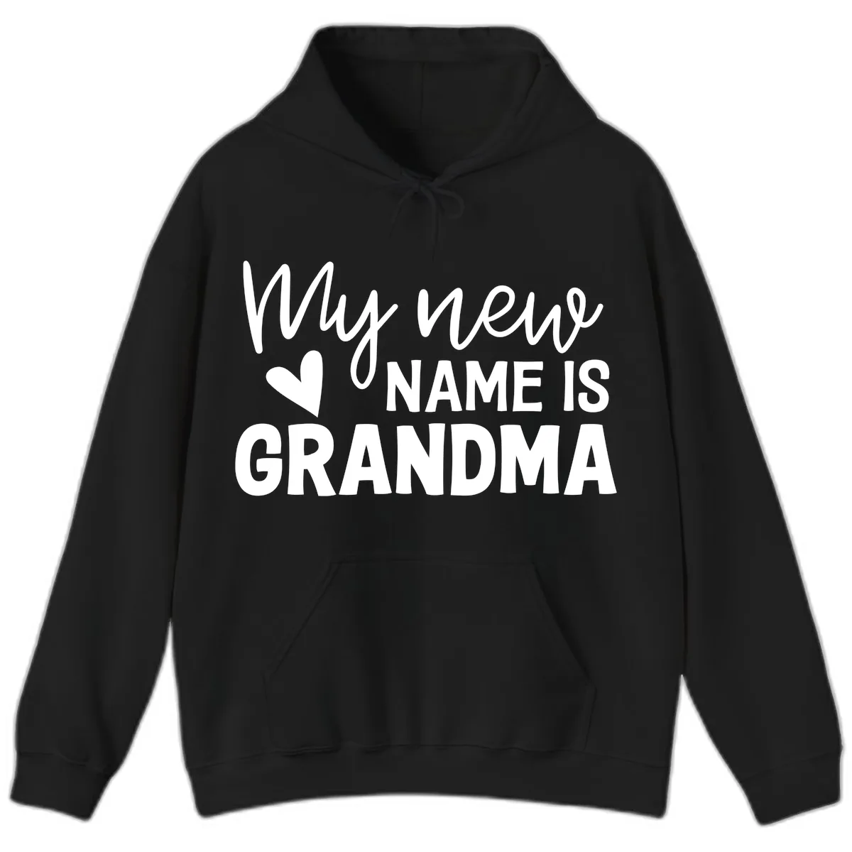 My New Name Is Grandma Shirt Hoodie in Black