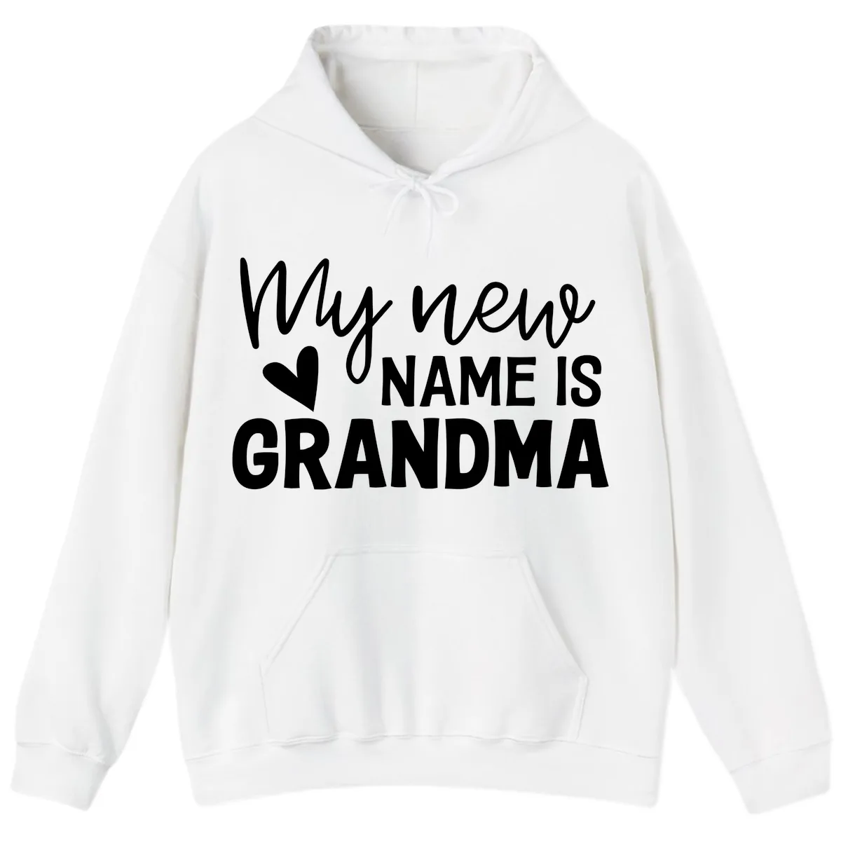 My New Name Is Grandma Shirt Hoodie in White