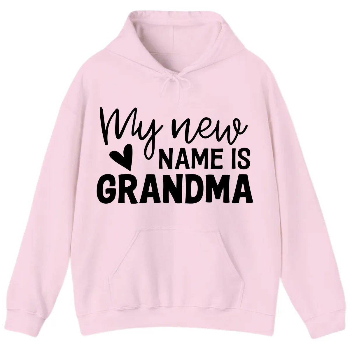 My New Name Is Grandma Shirt Hoodie in Light Pink