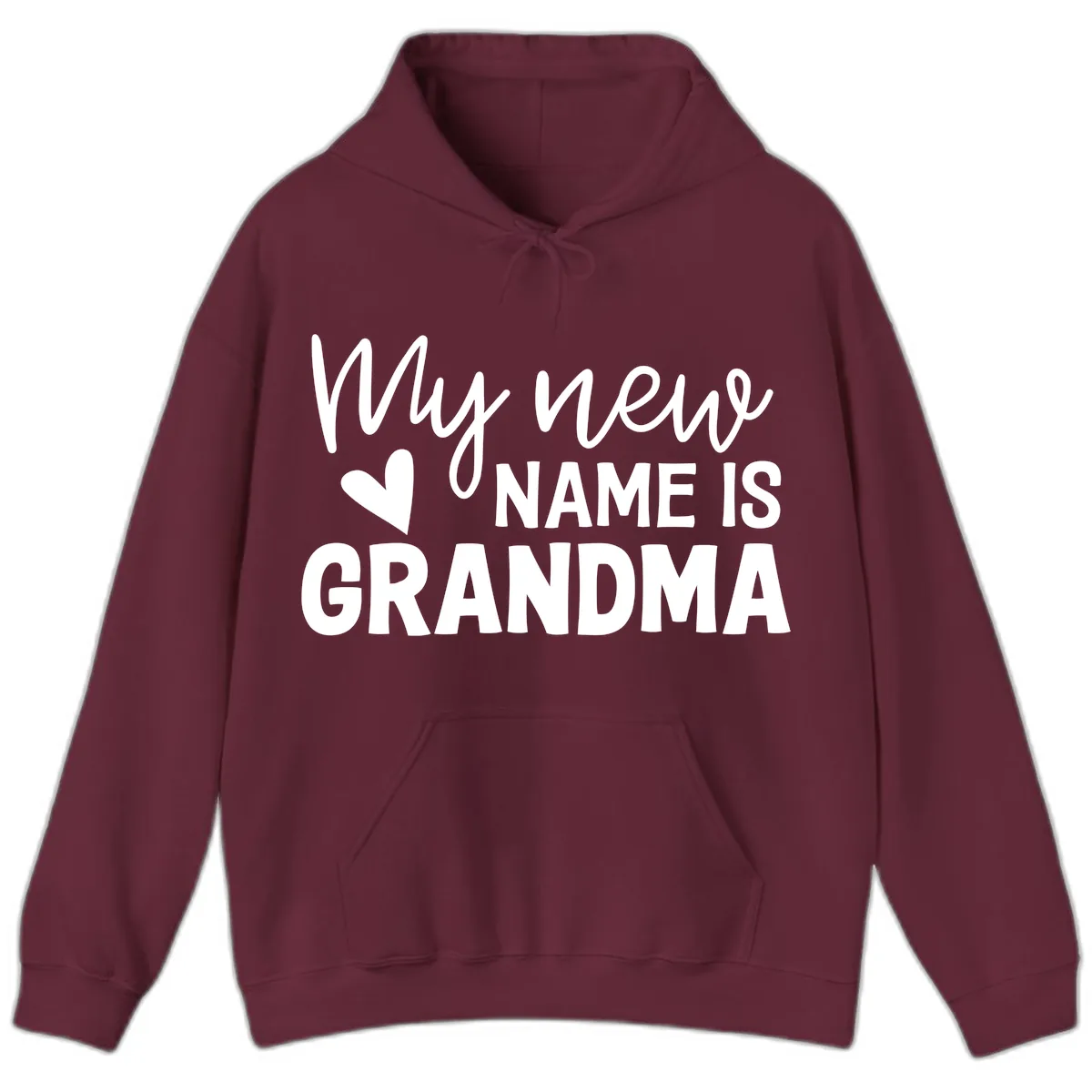 My New Name Is Grandma Shirt Hoodie in Maroon