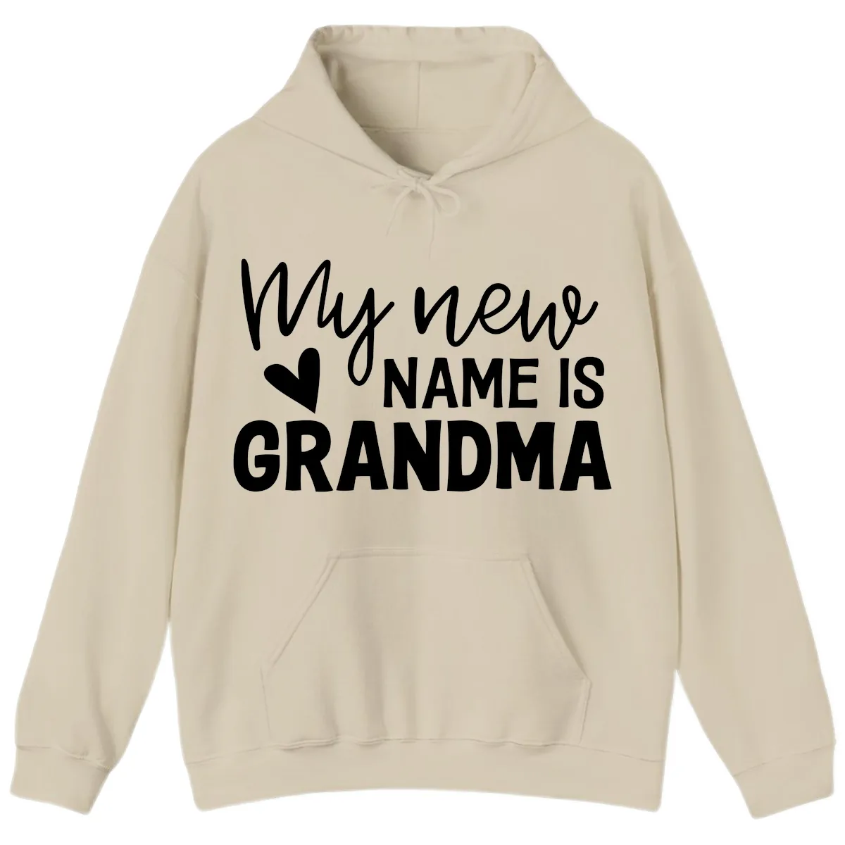 My New Name Is Grandma Shirt Hoodie in Sand