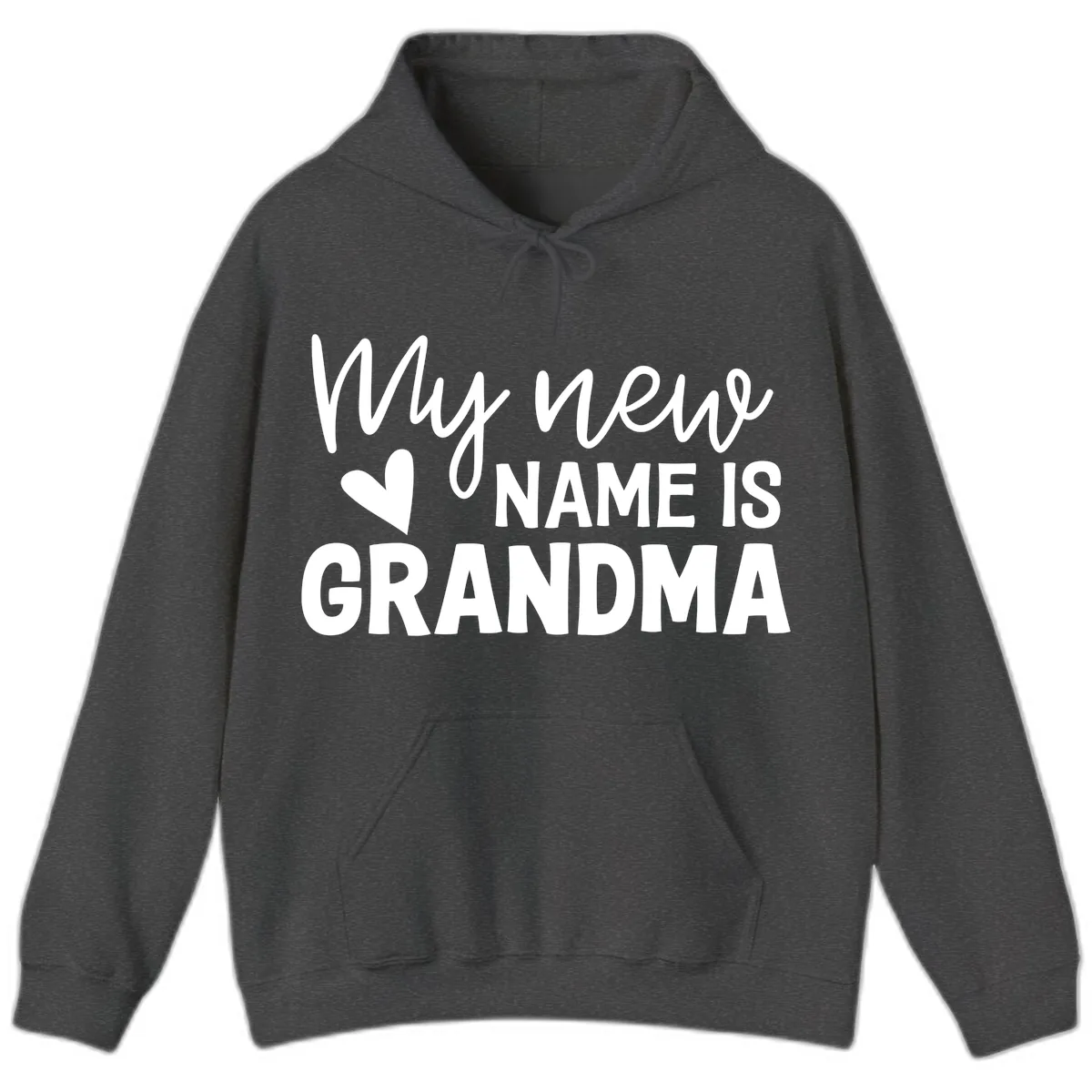 My New Name Is Grandma Shirt Hoodie in Dark Heather