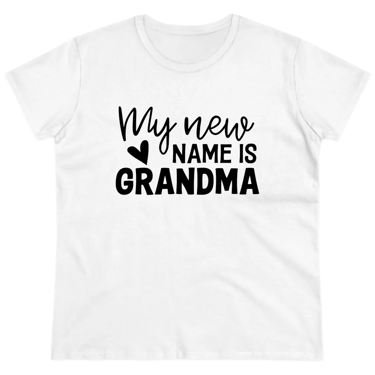 My New Name Is Grandma Shirt Ladies Tee in White