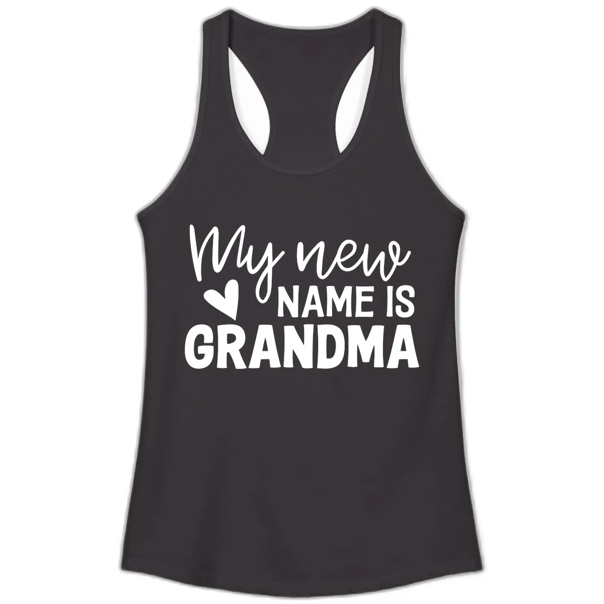 My New Name Is Grandma Shirt Ladies Tank in Black