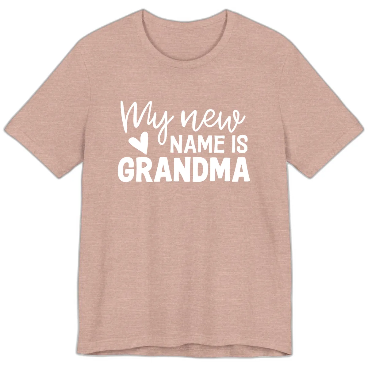 My New Name Is Grandma Shirt Premium T-Shirt in Heather Prism Peach
