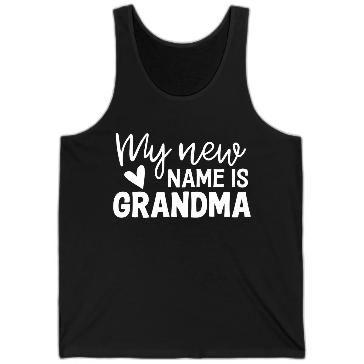 My New Name Is Grandma Shirt Tank in Black