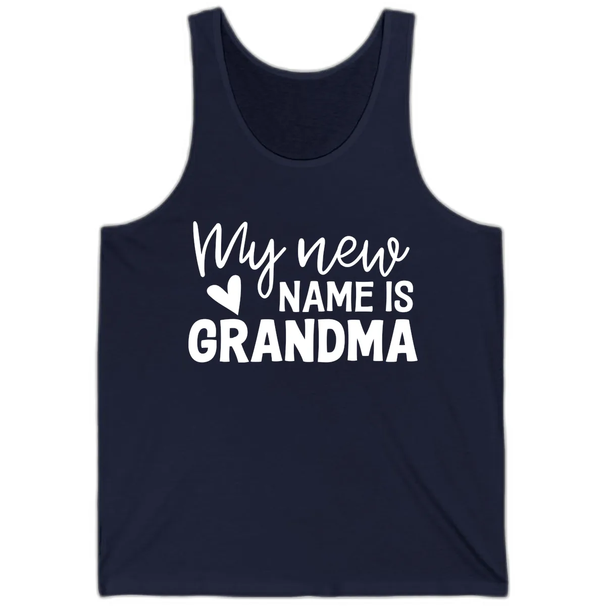 My New Name Is Grandma Shirt Tank in Navy