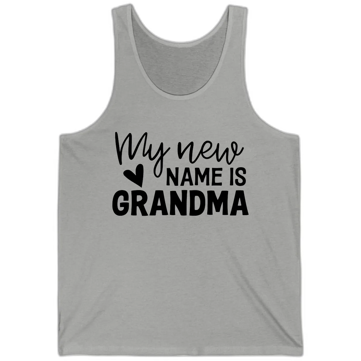 My New Name Is Grandma Shirt Tank in Athletic Heather