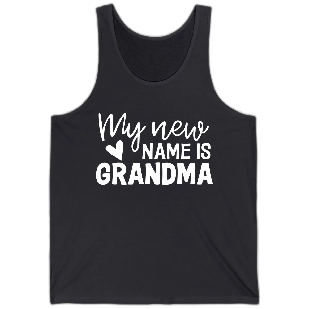 My New Name Is Grandma Shirt Tank in Dark Grey