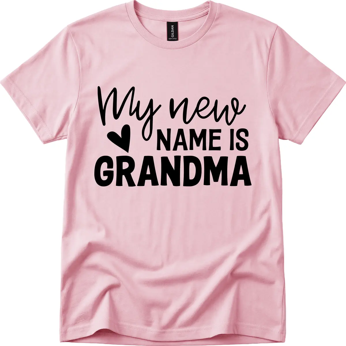 My New Name Is Grandma Shirt T-Shirt in Light Pink